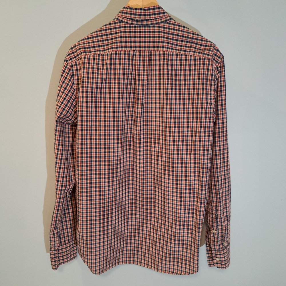 J. Crew men's medium slim stretch 98% organic cotton button down plaid shirt - Picture 4 of 14